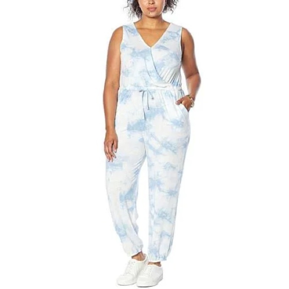 UNCOVER Women’s Wrap Pajama Loungewear Jumpsuit Size Extra Large NWT